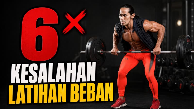 RAI Digital Class YouTube thumbnail: 6 Kesalahan Latihan Beban weight training mistakes